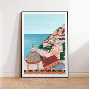 Costa de Amalfi, impresión de la costa de Amalfi, póster de la costa de Amalfi, arte de la costa de Amalfi, costa de Amalfi en Italia, impresión de Amalfi en Italia, Positano en Italia, impresión de viaje