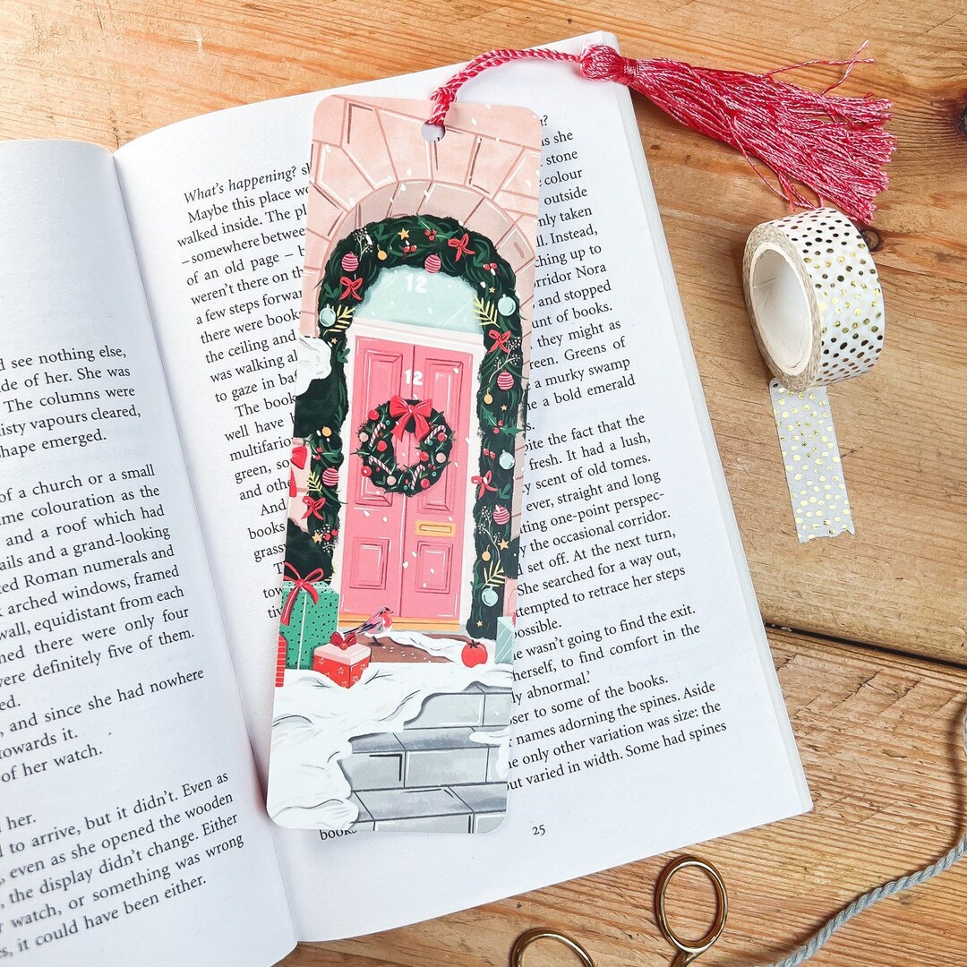Christmas Bookmark Xmas Bookmark Christmas Book Gift Etsy UK