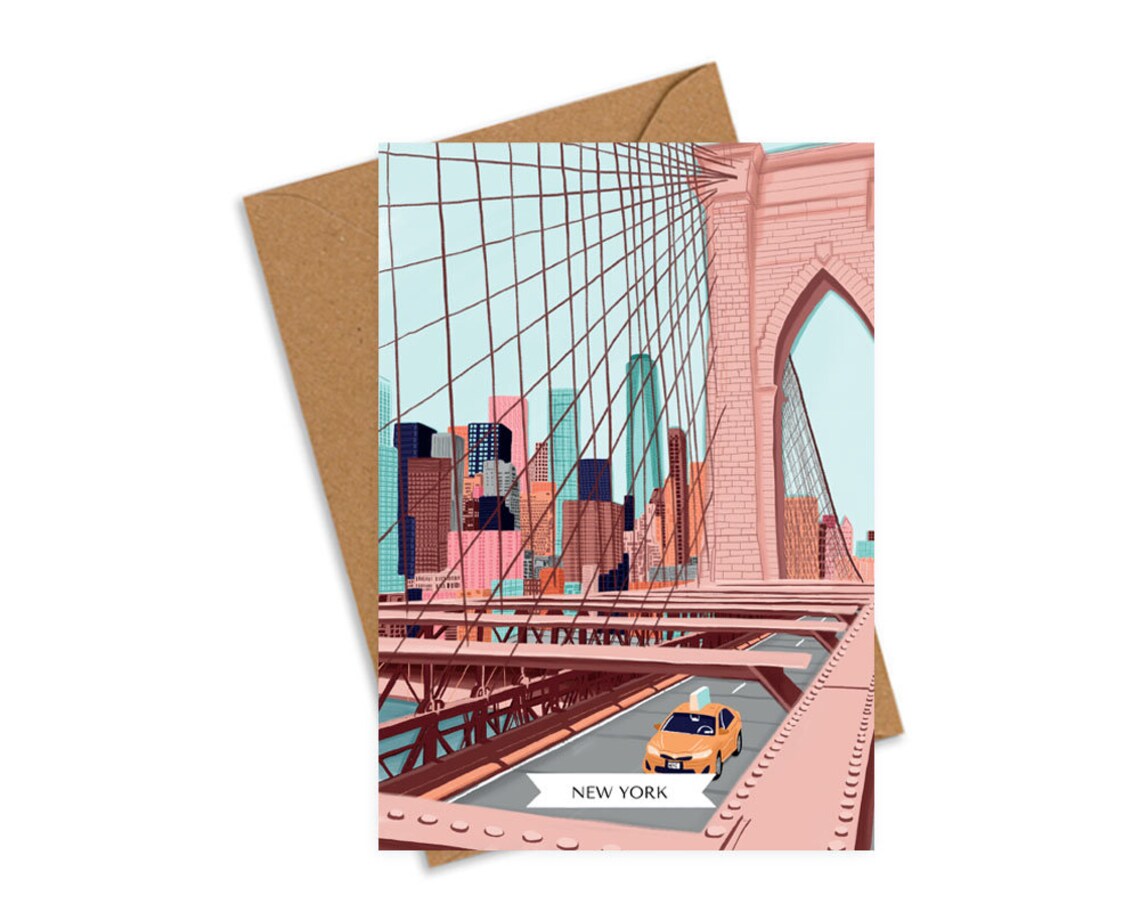 New York Card New York gift New York art print New York | Etsy