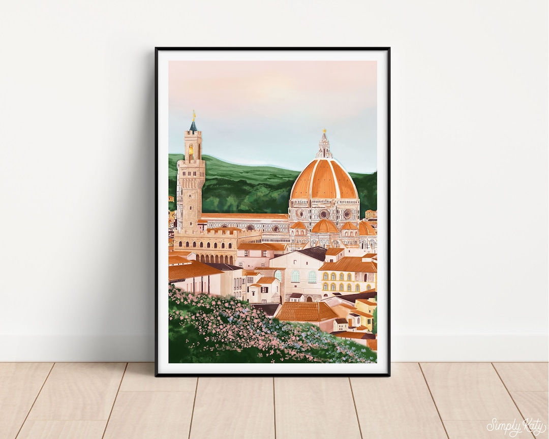 Florence Art Print, Florence Italy Art, Cathedral of Santa Maria Del