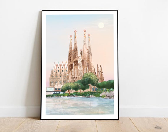 Sagrada Familia Barcelona Sagrada Familia Art Print Sagrada - Etsy UK