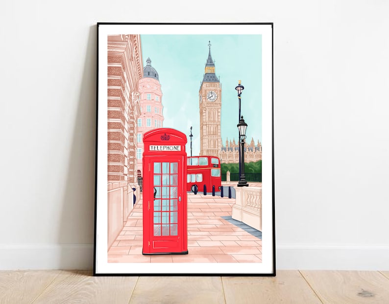 London Art Print London Wall Art London Print London Art Etsy
