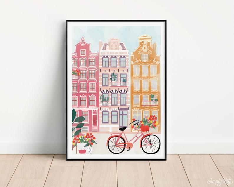 Amsterdam City Print,Amsterdam Print,Amsterdam Wall Art,Amsterdam print, Netherlands art, Amsterdam wall decor, Holland print, Travel Print 