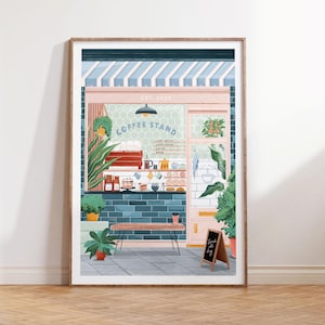 Coffee, Coffee shop, Coffee print, Coffee poster, Kitchen and dinning, Kitchen prints, Kitchen wall art, Kitchen art, Coffee Shop Print