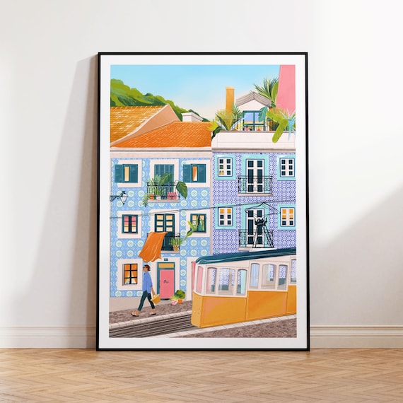 Poster Tela Lisbona Portogallo - Decorazione Murale 30x45 Cm