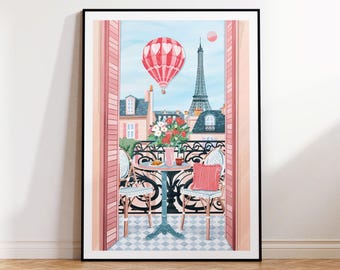 Paris Art Print, Eiffel Tower Wall Art, France, Parisian Poster, Paris Decor, Paris Gift, Travel Gift, Travel Poster, Europe, Housewarming