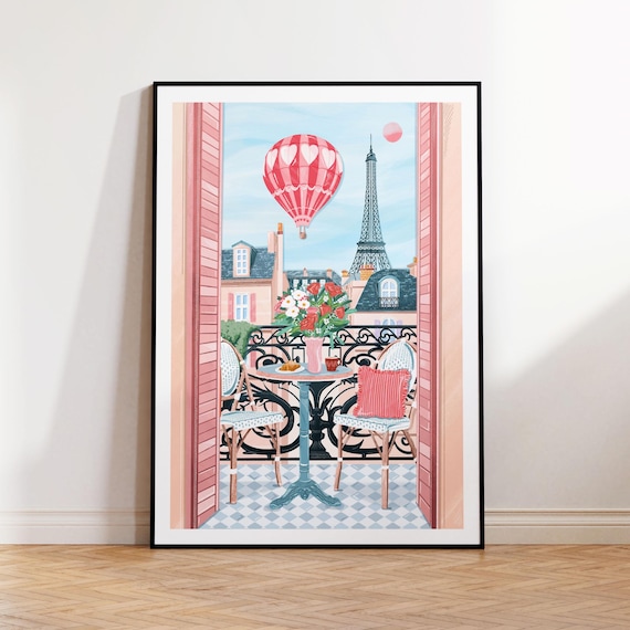 Paris Art Print, Eiffel Tower Wall Art, France, Parisian Poster, Paris Decor, Paris Gift, Travel Gift, Travel Poster, Europe, Housewarming