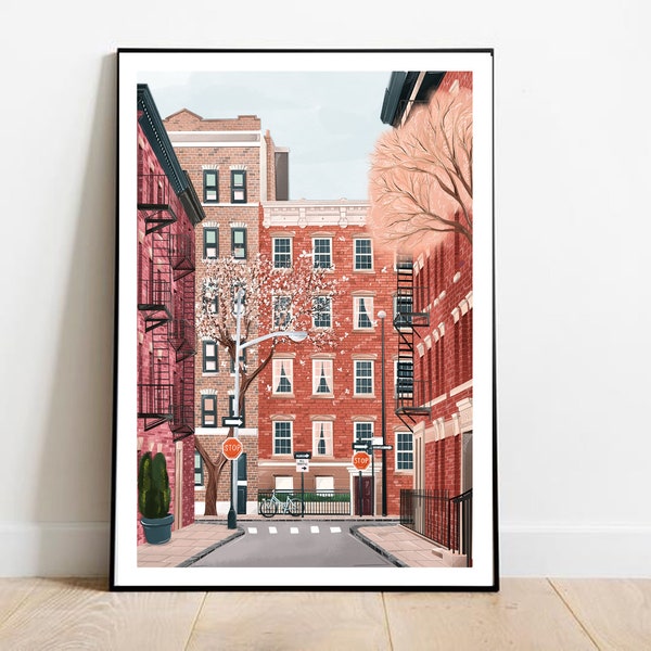 Greenwich Village art, Greenwich village print, Greenwich Village New York, New York art print, New York art, NYC print, New York poster