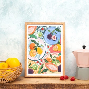 add a touch of nature to your kitchen with citrus... Still Life Fruit Print, Kitchen Prints, Art for Kitchen, Art for Dining ...