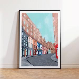 Edinburgh art print, Edinburgh, Edinburgh poster, Edinburgh skyline, Edinburgh wall art, Scotland art, Edinburgh gift, Scotland art
