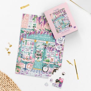 Wisteria Tearoom Puzzle, 1000 piece Jigsaw Puzzle for adults, Vintage Café Scene