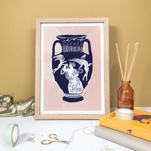 Greek vase,Vase,Greek gods art, Greek art print, Art print greek statue, Greek print, Home decor, Bedroom decor image 2