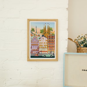 Barcelona Print, Barcelona Art Print, Barcelona Travel Poster ...