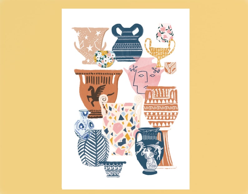 3 print greek bundle, Greek art print, Greek pots print, Pottery print, Greek print, Art print statue greek, Print bundle, Print Bundles image 3