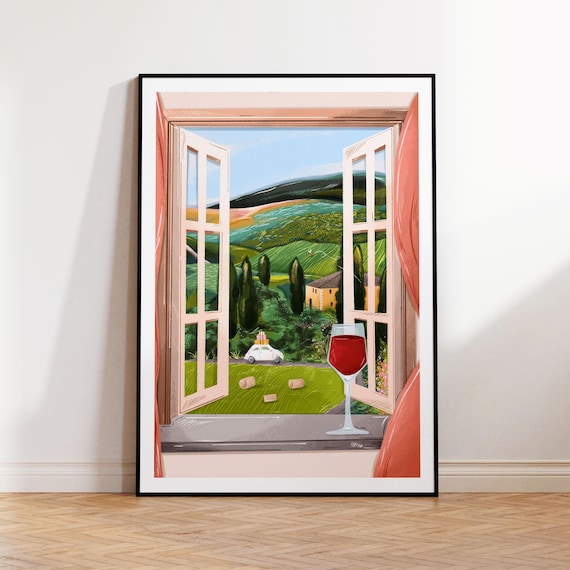 Tuscany Italy Art Print, Tuscany art, Tuscany print, Tuscany travel poster, Tuscany print, Italy art print, Italy travel art, Travel Print