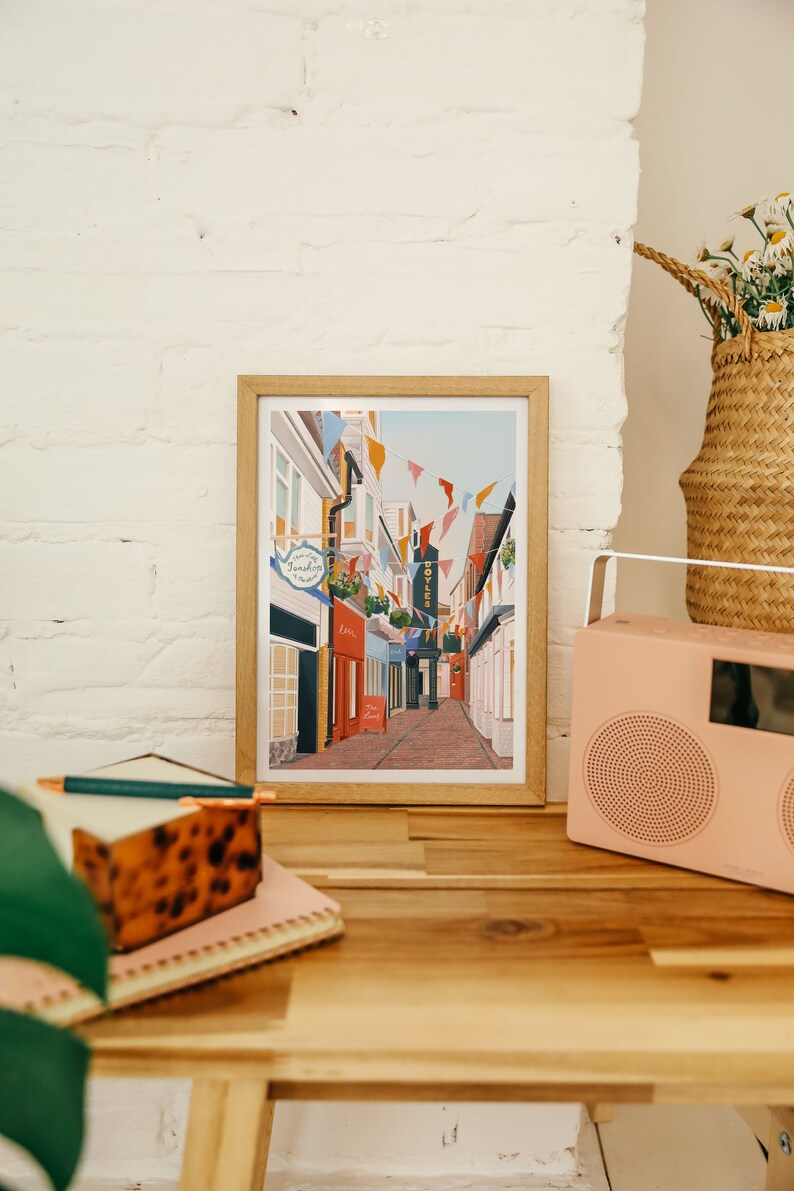 Brighton, Brighton The Lanes,Brighton print, Brighton poster, Brighton art, Brighton poster, Living room print, Seaside prints image 8