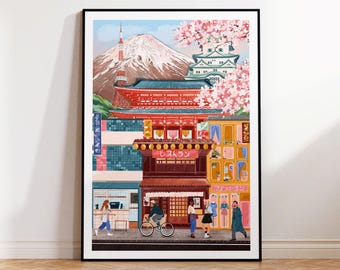 Tokyo, Tokyo Japan, Tokyo Print, Tokyo Poster, Tokyo Travel Print, Tokyo Wall Art, Tokyo Gift, Travel Gift, Travel Poster, Housewarming