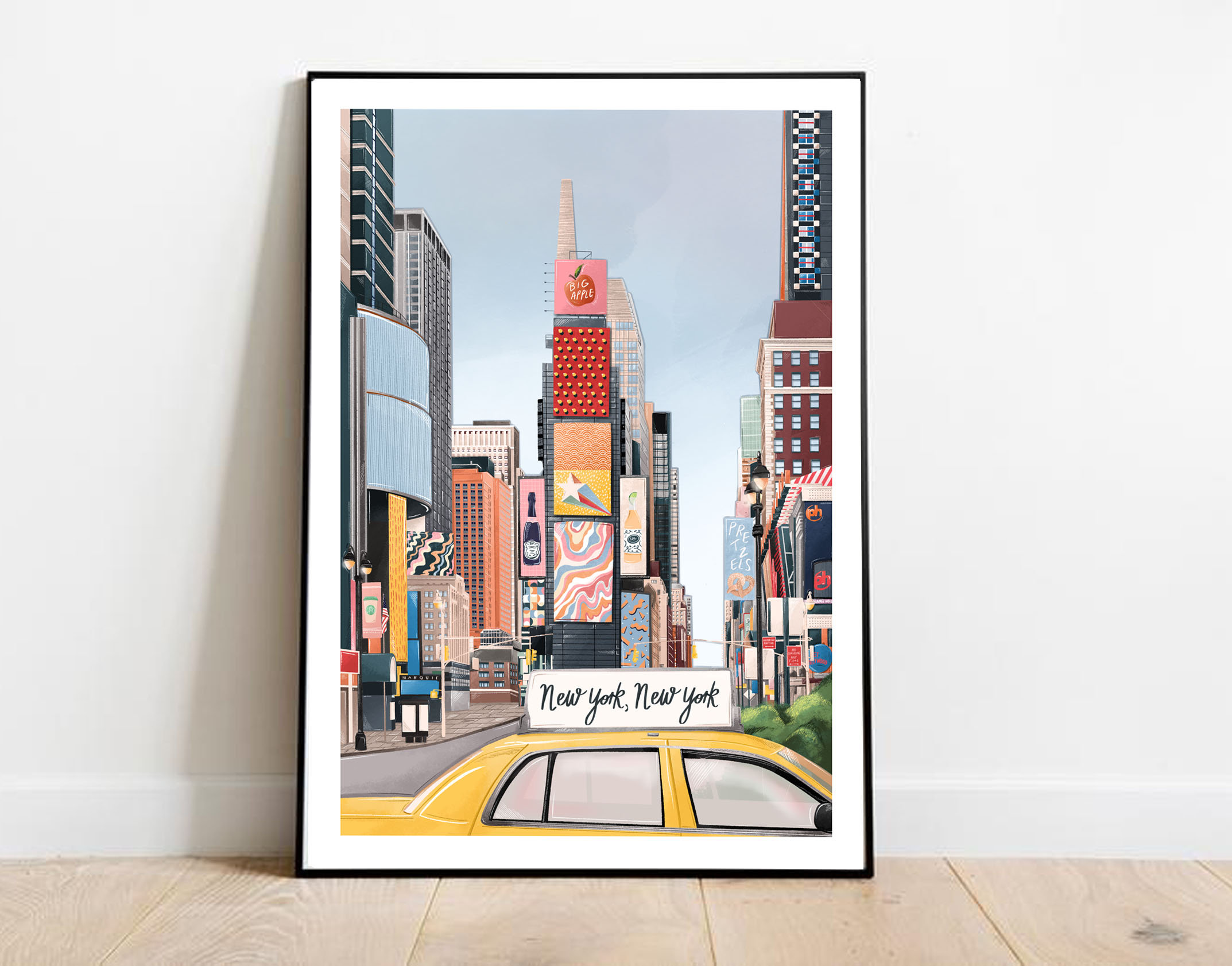 「TIMES SQUARE」ロジャーヴィラー ３Dアート サイン有 TIMES SQUARE」ロジャーヴィラー 3Dアート サイン有