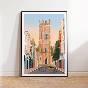 Bold Street Liverpool, Liverpool art print, Liverpool art, Liverpool poster, Liverpool travel poster, Liverpool print, Liverpool UK