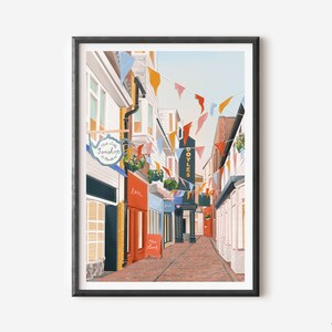 Brighton, Brighton The Lanes,Brighton print, Brighton poster, Brighton art, Brighton poster, Living room print, Seaside prints image 7