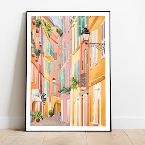 Monaco art print, Monaco print, Monaco travel poster, Monaco poster, Monaco art, Monaco poster, Monaco, Monaco wall decor, Monaco gift