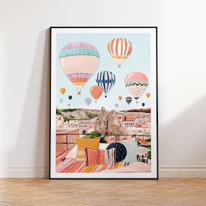 Cappadocia, Cappadocia travel print, Cappadocia art, Cappadocia poster, Cappadocia print, Cappadocia Turkey, Cappadocia art, Travel print