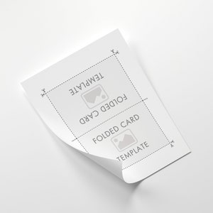 Folded Card Template / 4x6, 5x7 / PSD, PNG, TIFF image 3