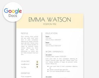 resume template google docs