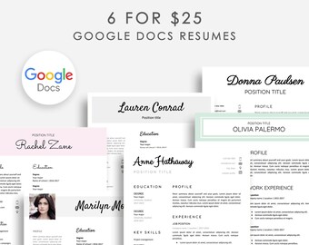 resume template google docs cover letter google docs etsy