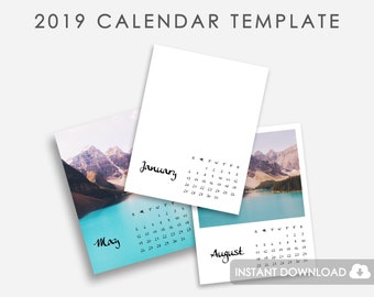 calendar template etsy
