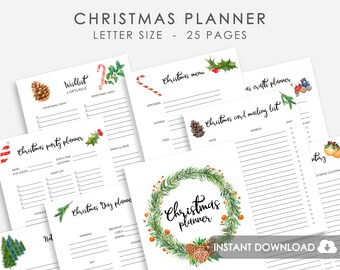 holiday planner etsy