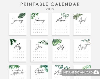 printable calendar etsy