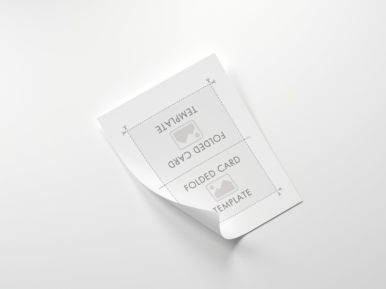 Folded Card Template / 4x6, 5x7 / PSD, PNG, TIFF image 3