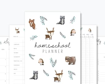 Homeschool Planner Printable | 90 Pages | Forest Animals