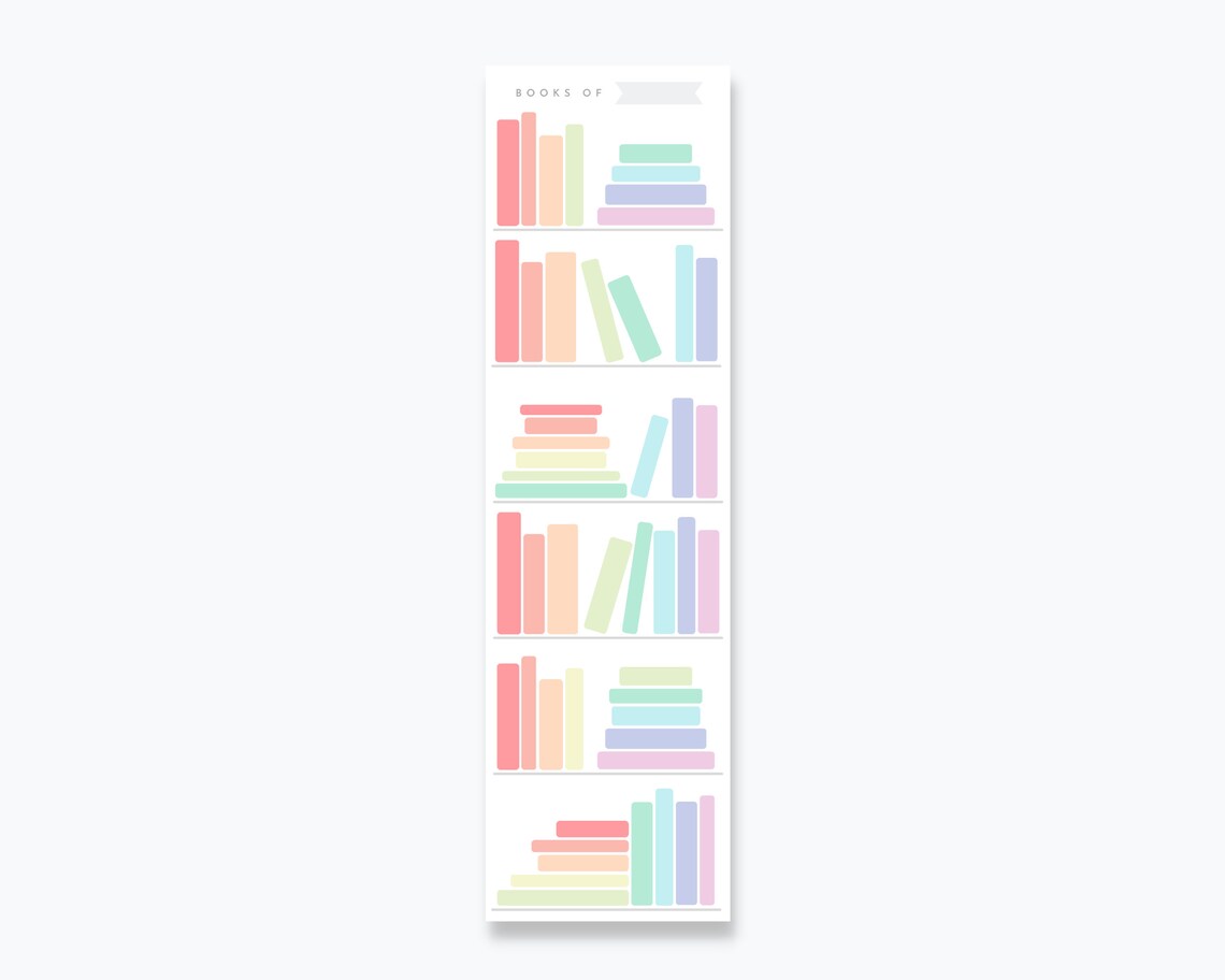 Book Tracker Bookmark Printable - Etsy