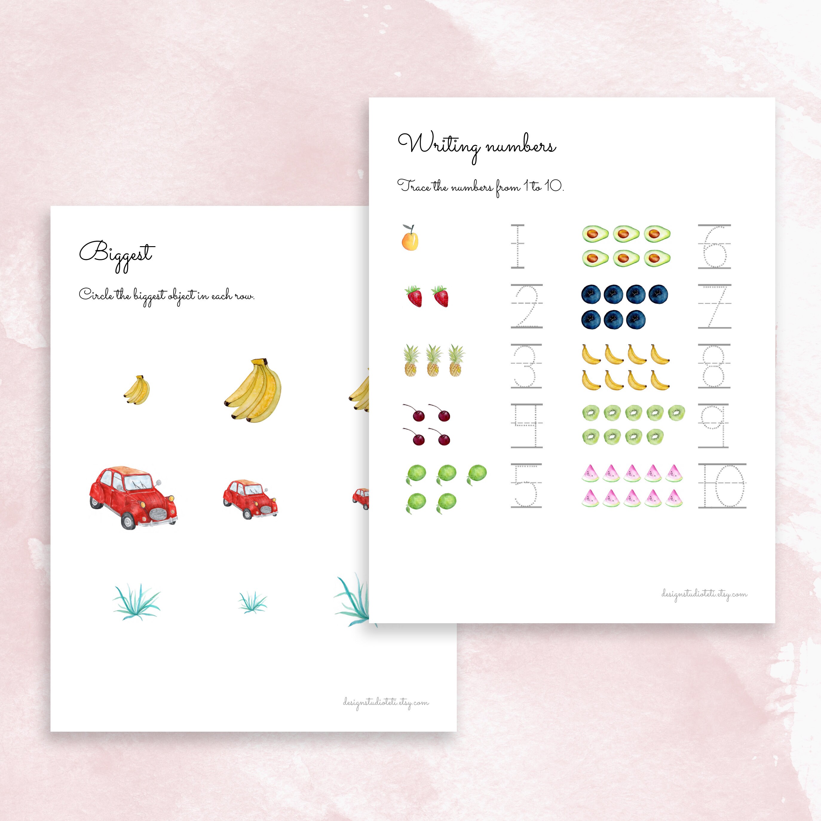 100 KINDERGARTEN WORKSHEETS Printable Worksheets - Etsy India
