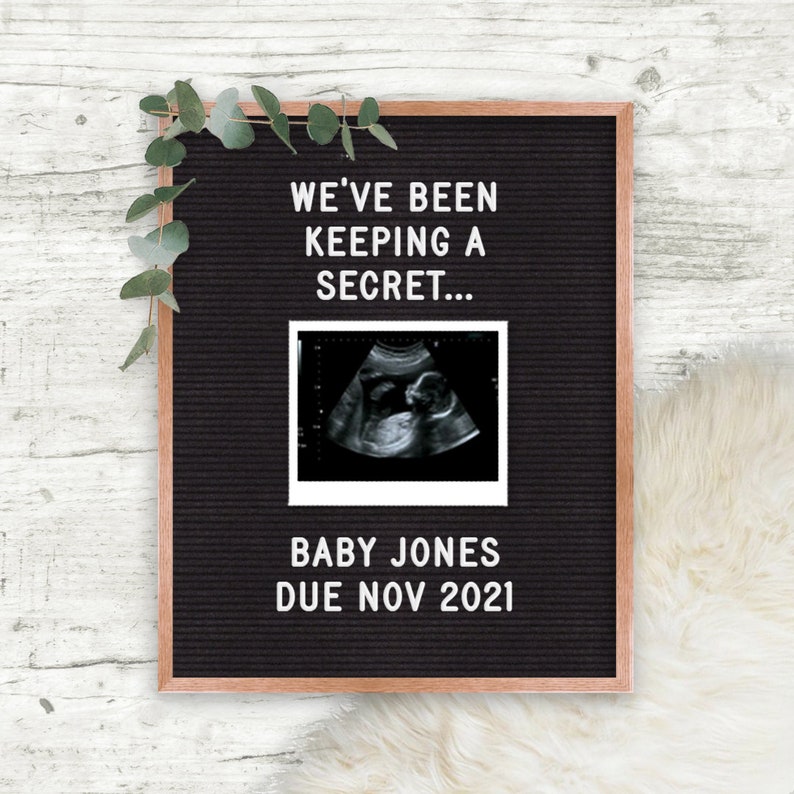 DIGITAL Letter Board Personalized Pregnancy Announcement for Etsy