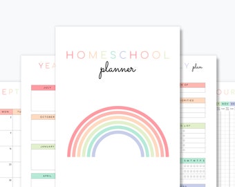 2025 2026 Homeschool Planner Printable | 90+ Pages | Multiple sizes