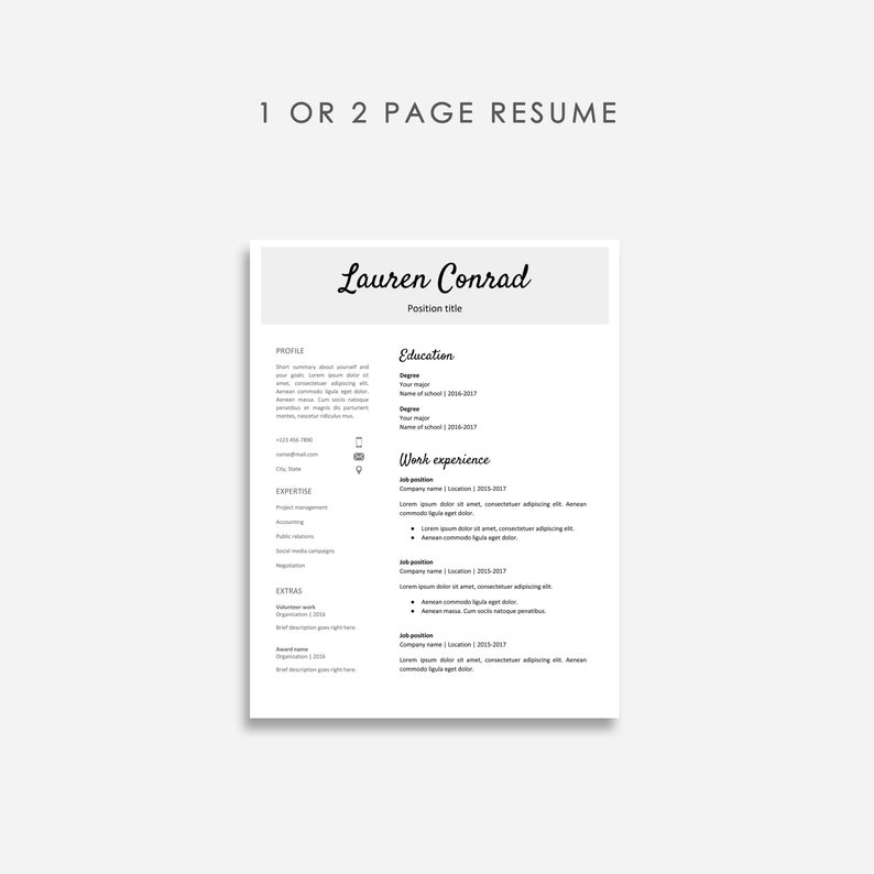 Resume Template For Google Docs Instant Download Printable Resume Editable No Microsoft Word Required Paper Party Supplies Templates Vuurwerkforepark Nl