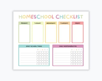 Lista de verificación para la educación en casa para niños