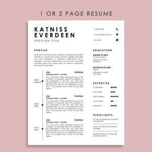 Google Slides Resume Template for Professionals, Minimal Resume Template Google Slides, Resume and Cover Letter Template, Resume Google image 4