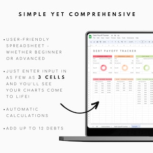 Debt Payoff Tracker Excel Google Sheets Debt Spreadsheet Debt Payment Tracker image 4