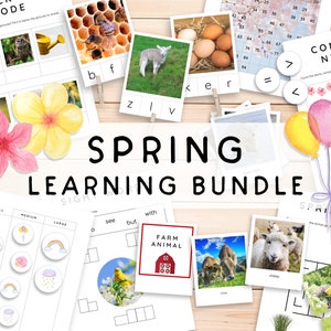 Montessori Printable Spring Worksheets | Kindergarten Spring Bundle 2.0