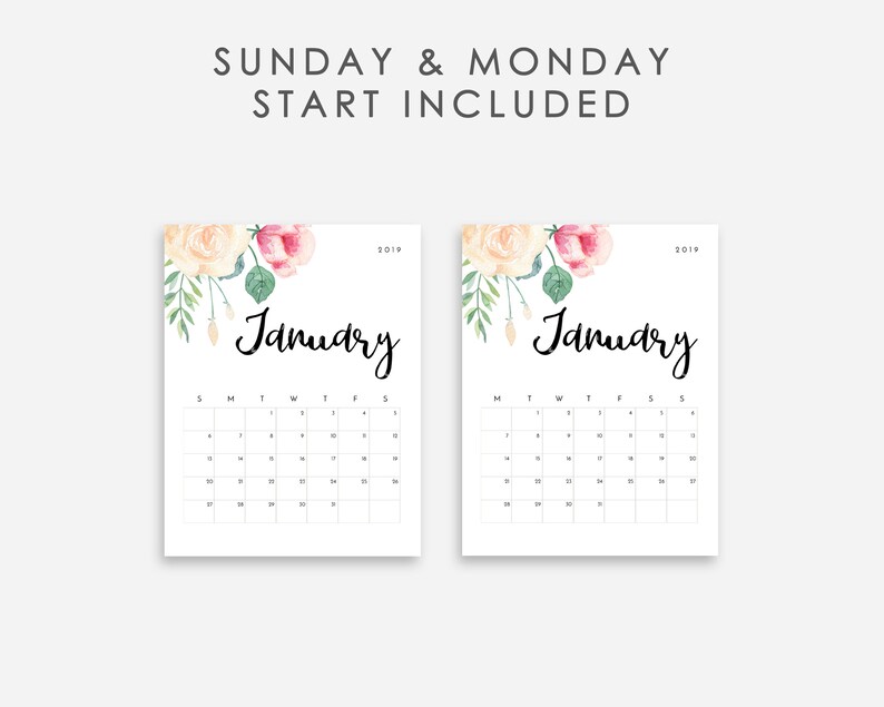 2020 Calendar PRINTABLE Desk Calendar 2020 2020 Wall 2020 Calendar PRINTABLE Desk Calendar 2020 2020 Wall