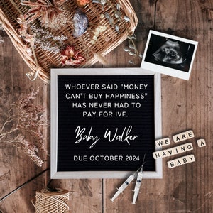 IVF Pregnancy Announcement Canva Template