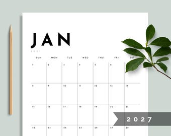 2027 Calendar Printable