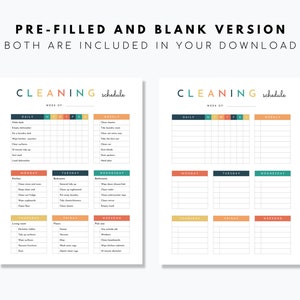 Editable Cleaning Schedule Google Slides - Etsy