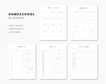 Minimal Homeschool Planner Printable | 2026 + 2027