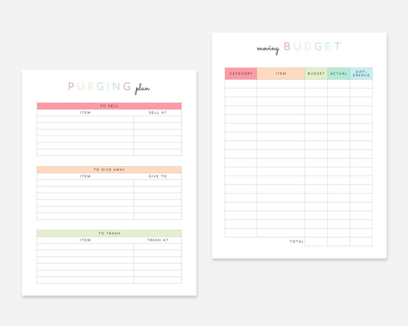 Moving Planner Printable image 10