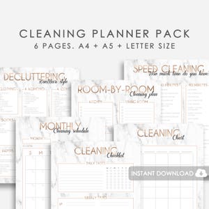 Cleaning Planner Pack | Clean Home Planner | Cleaning Checklists | Weekly Cleaning | Daily Cleaning | Cleaning Schedule | Cleaning Printable